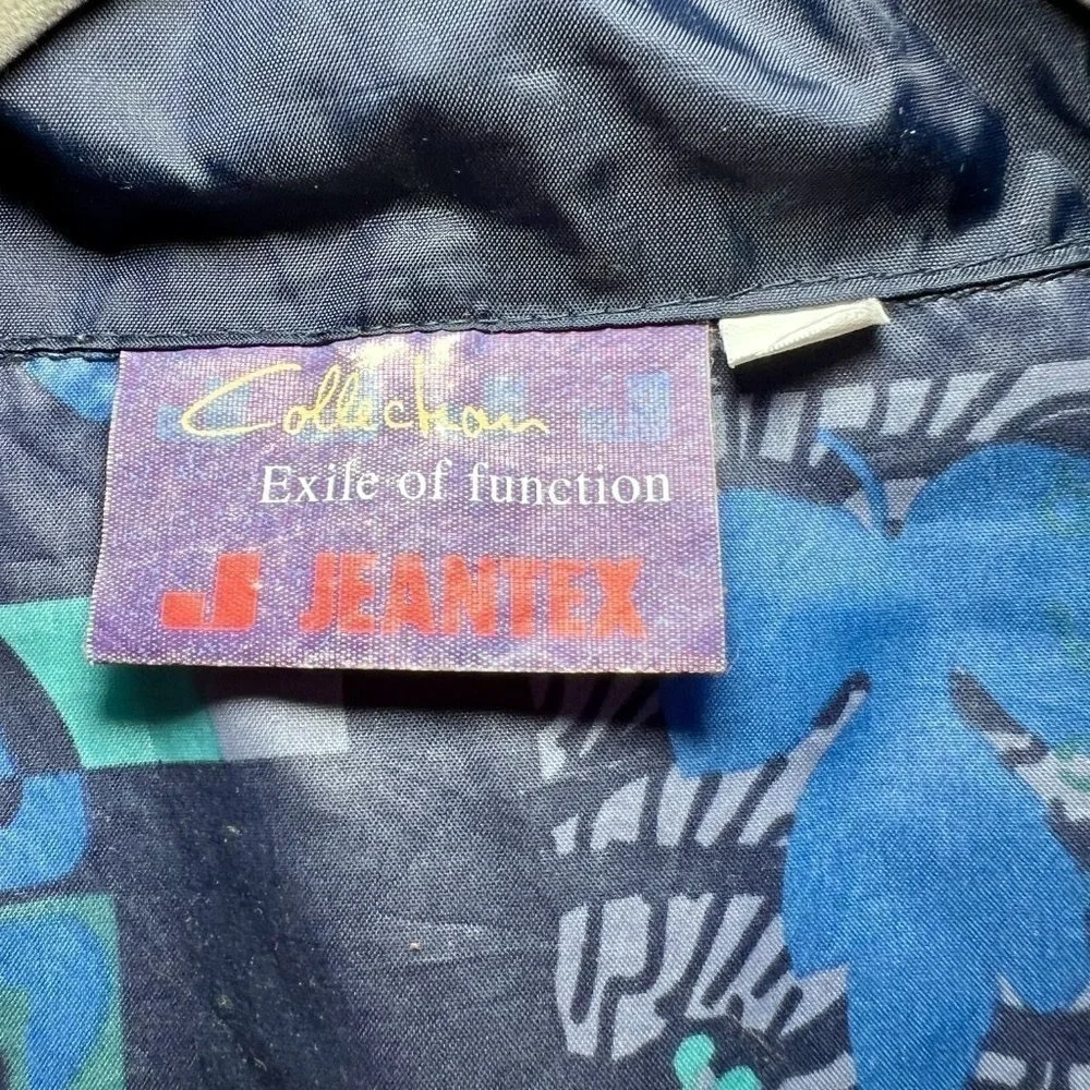 J. Jeantex Vintage 90s Exile of Function Y2K Packable Windbreaker Jacket XL XXL